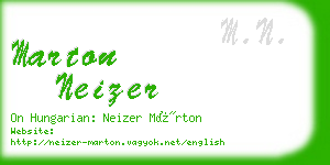 marton neizer business card